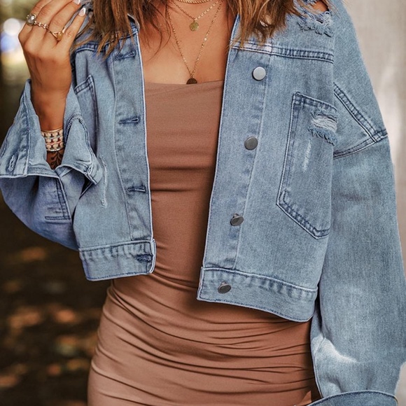 Denim Sparkle Jean Jacket - Picture 3 of 3